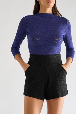 Top en dentelle Gips - Encre