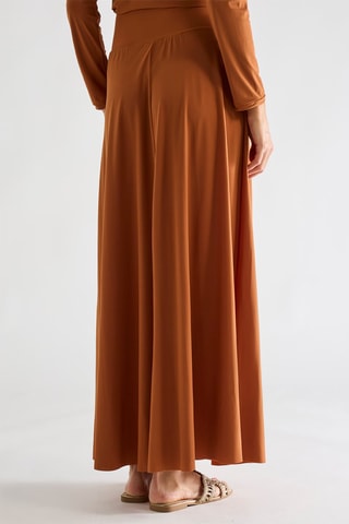 Jupe de plage taille haute Jaya - Noisette