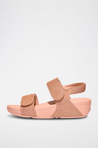 Sandales compensées Lulu - Doré rose