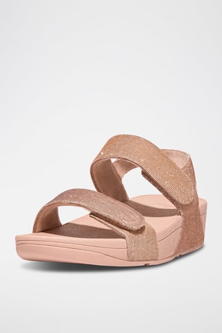 Sandales compensées Lulu - Doré rose