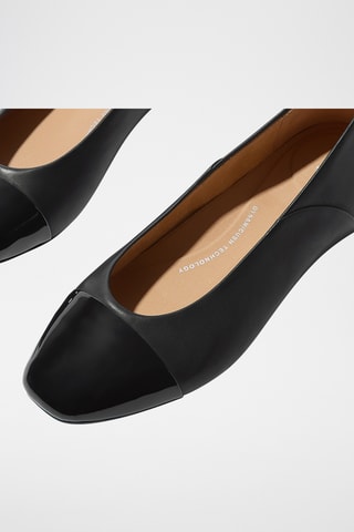 Ballerines vernies en cuir - Noir