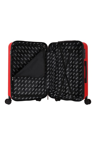 Set 3 valigie City (S/M/L) - 55/65/75 cm - Nero, rosso e argentato