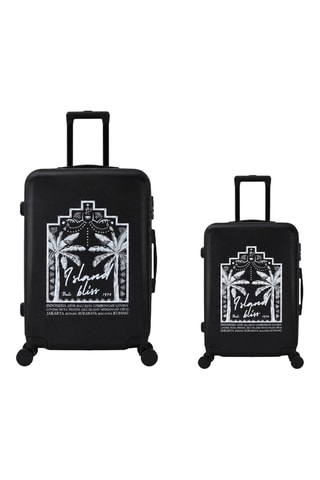 Bagaglio a mano e valigia grande Tropic (S/L) - 55/75 cm - Bianco, nero e blu