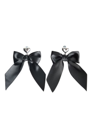 Boucles d’oreilles - Argenté et noir