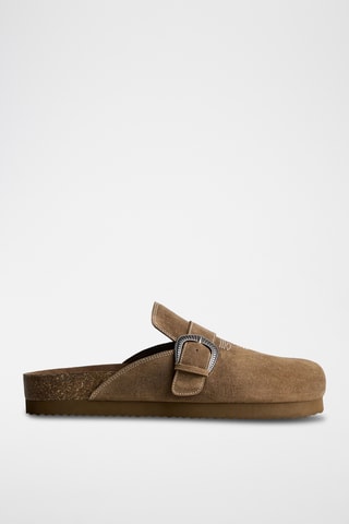Sabots en nubuck - Marron