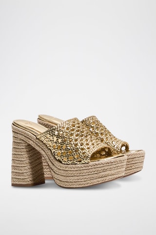 Mules à talons - Doré