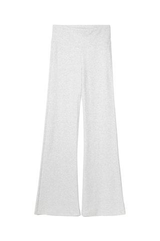 Pantalon taille haute - Gris clair chiné