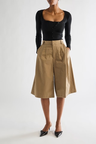 Jupe-culotte taille haute - Noir