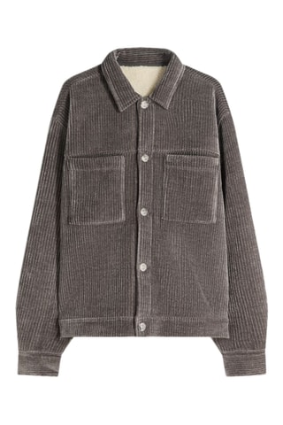 Veste en velours - Gris foncé