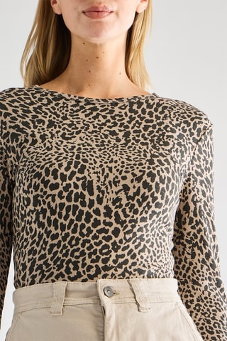 Top en velours - Beige