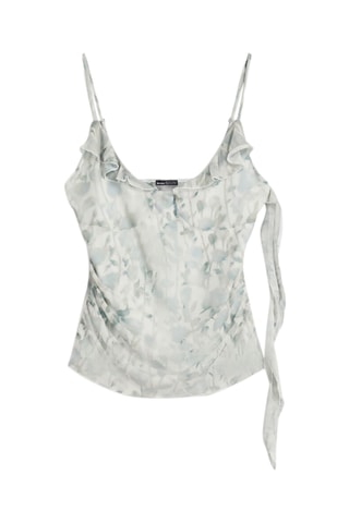 Top - Ecru et gris clair