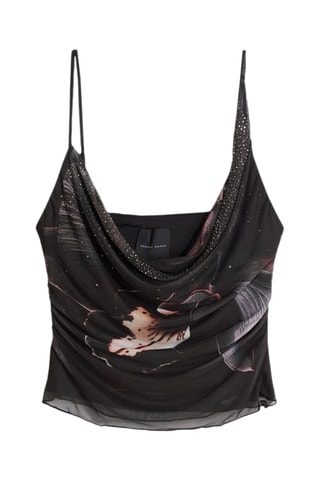 Top drapé - Noir