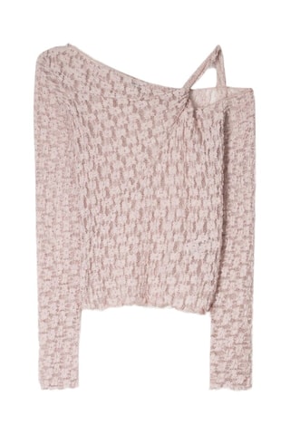 Top en dentelle - Vieux rose