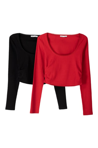 2 tops - Noir et rouge
