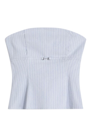 Top bustier - Gris clair et écru