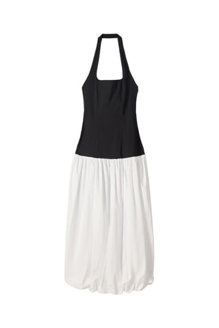 Robe midi - Noir et blanc