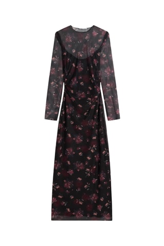 Robe longue - Noir et bordeaux