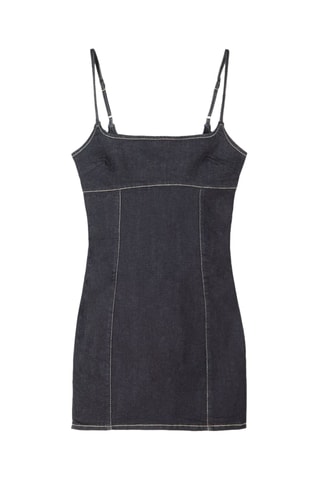 Robe droite en jean - Noir