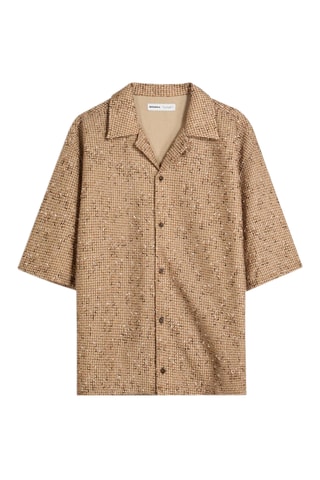 Chemise en tweed - Marron