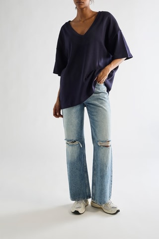 T-shirt oversize - Bleu marine