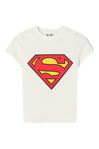 T-shirt Superman La Ligue des Justiciers DC Comics - Ecru