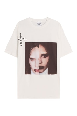 T-shirt Mayhem - Blanc
