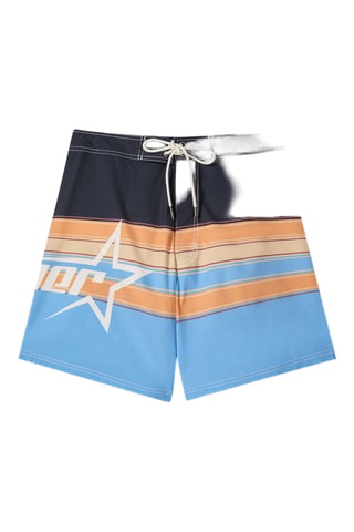 Short de bain - Noir et orange