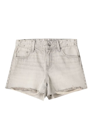 Short en jean - Gris