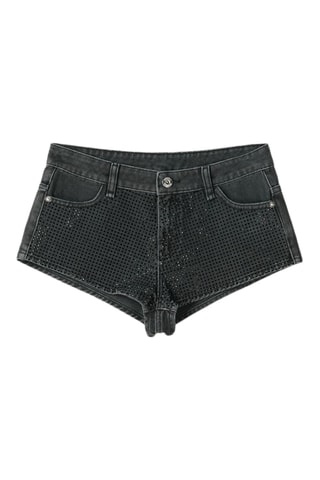 Short en jean - Noir