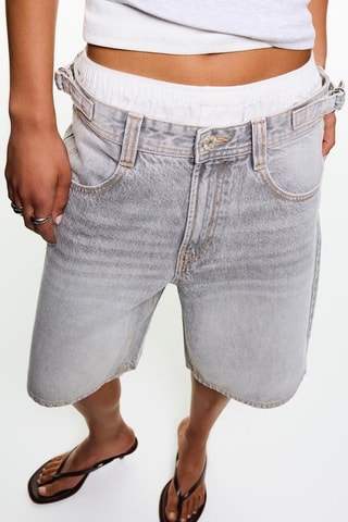 Bermuda en jean - Gris clair