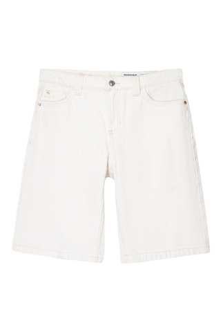 Bermuda en jean - Blanc