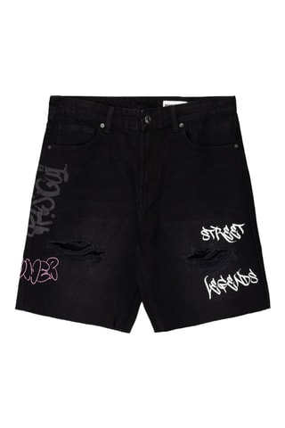 Bermuda en jean - Noir