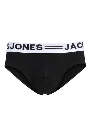3 slips en coton biologique - Noir