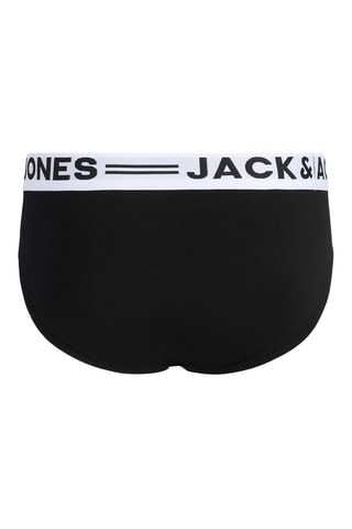 3 slips en coton biologique - Noir
