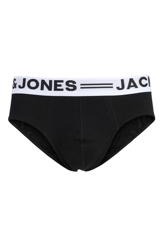 3 slips en coton biologique - Noir