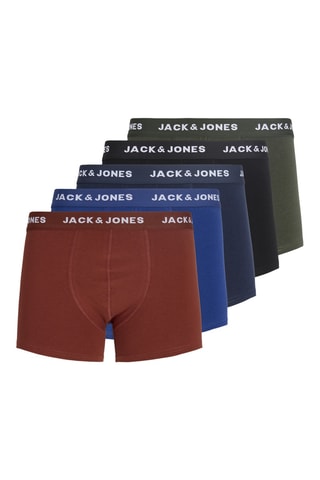 5 boxers en coton biologique - Marron et bleu