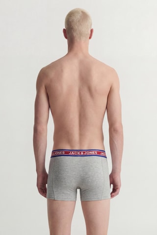 5 boxers en coton biologique - Gris et bleu marine