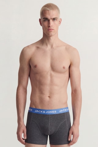 10 boxers en coton biologique - Gris clair et noir