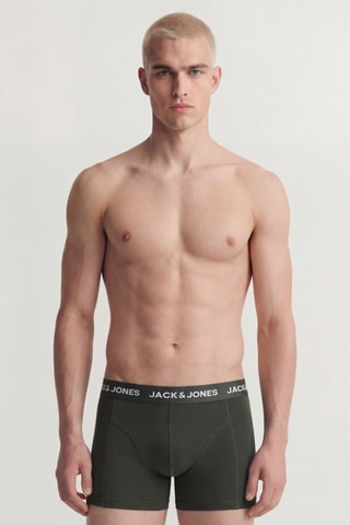 10 boxers en coton biologique - Rouge brique et bleu