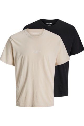 2 t-shirts - Noir et beige
