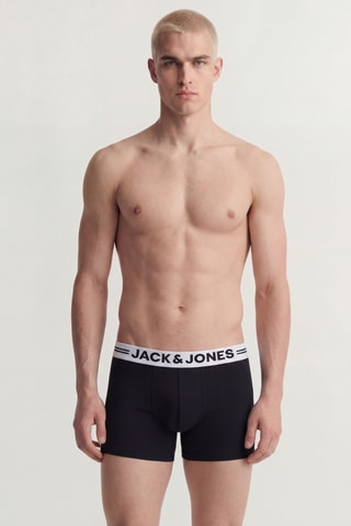 5 boxers en coton biologique - Noir
