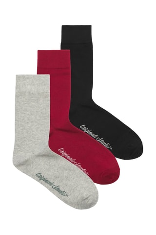 3 paires de chaussettes - Rouge et noir