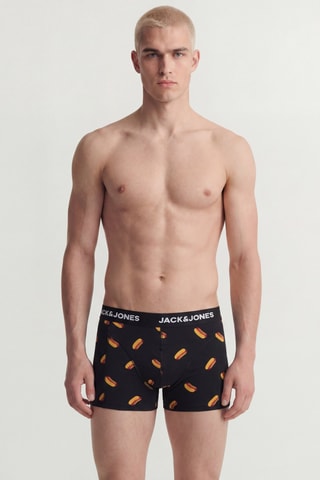 3 boxers en coton biologique - Bleu marine et noir