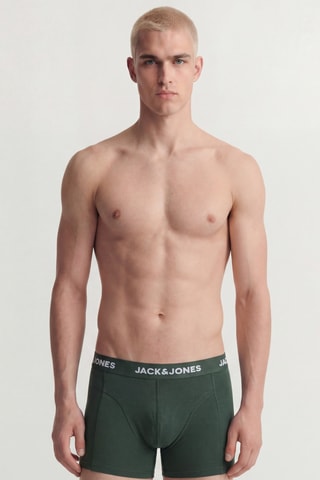 3 boxers en coton biologique - Bleu marine et noir
