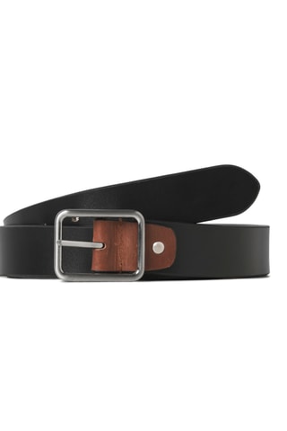Ceinture réversible en cuir - Noir et marron