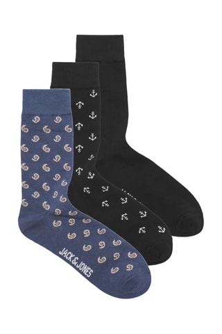 3 paires de chaussettes - Noir et bleu