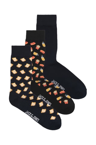 3 paires de chaussettes - Noir et jaune