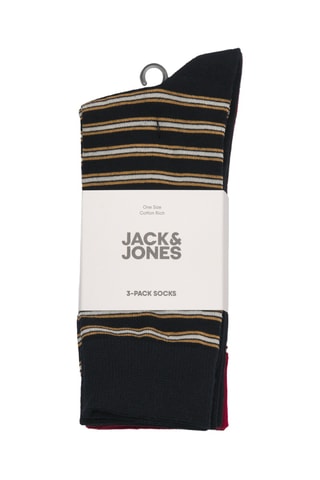 3 paires de chaussettes - Noir et rouge