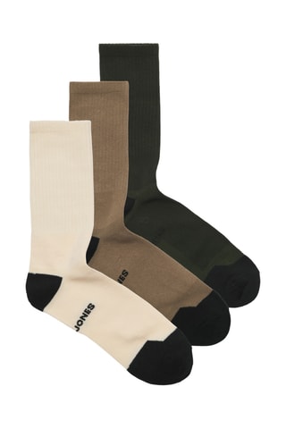 3 paires de chaussettes - Beige et marron