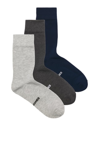 3 paires de chaussettes - Bleu marine et gris